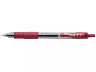 Pilot gelpen G-2 0,7 medium mørkerød
