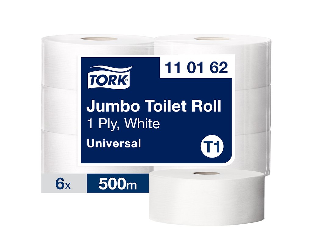 Toiletpapir Tork Jumbo T1 110162 1-lags 6 rl.