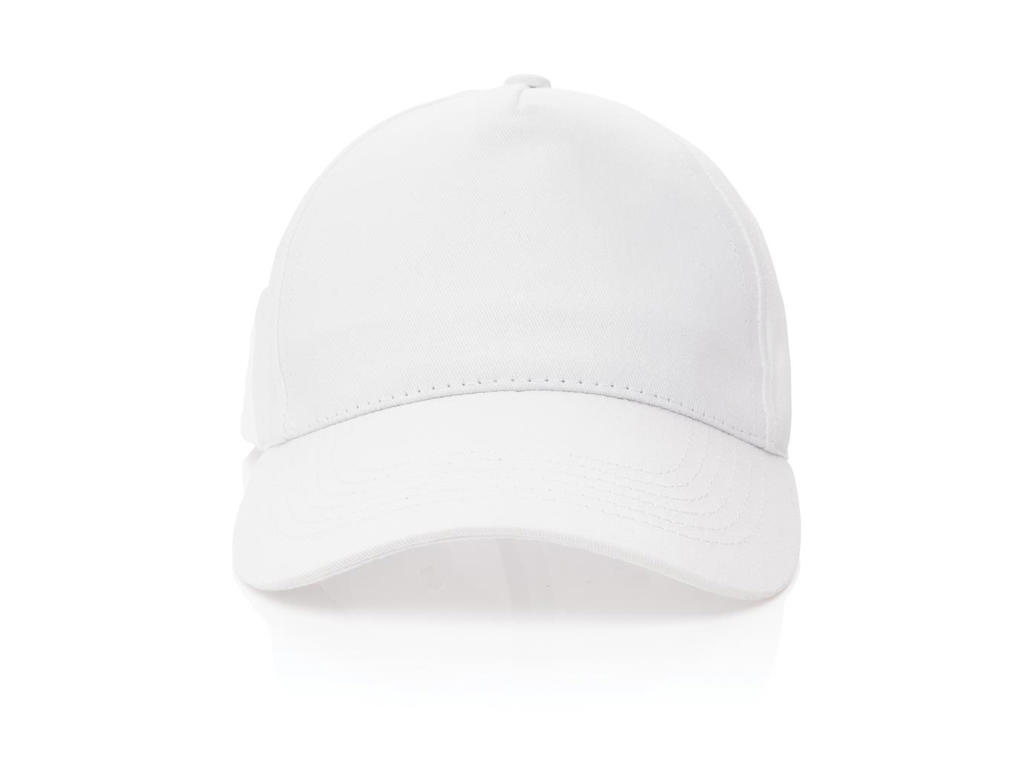Impact 5 Panels cap, 190gr Genanvendelig Bomuld, med Aware&trade;, Hvid