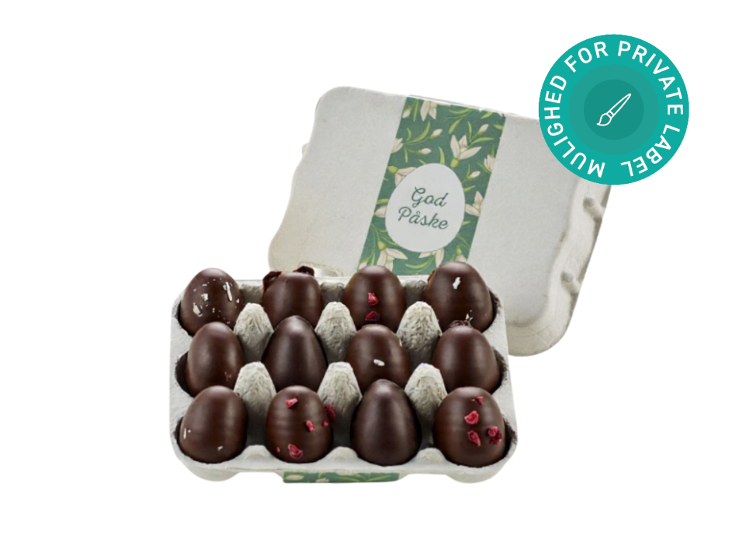 Økologiske marcipanæg i æggebakke, 12 stk.