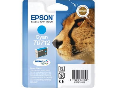 Epson T0712 blæk cyan, 280 sider