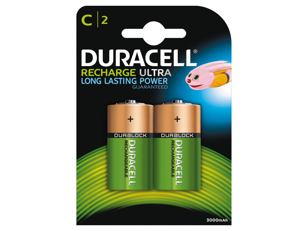 Batteri Duracell genopladelig C 2 stk
