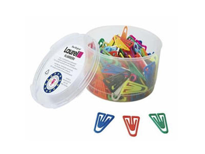 Clips plast 60 mm Laurel ass. farver ca. 75 stk