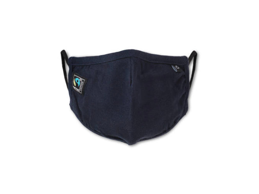 Mundbind organic fairtrade cotten navy 3 lags