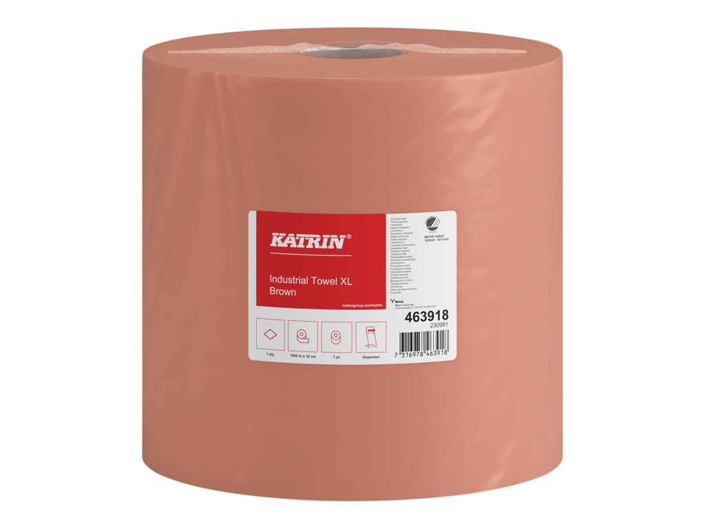 Værkstedsrulle brun Katrin Basic XL 463918 1-lag 