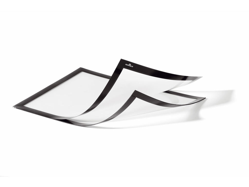 Skilt Duraframe® A4+ sort magnetisk 2 stk