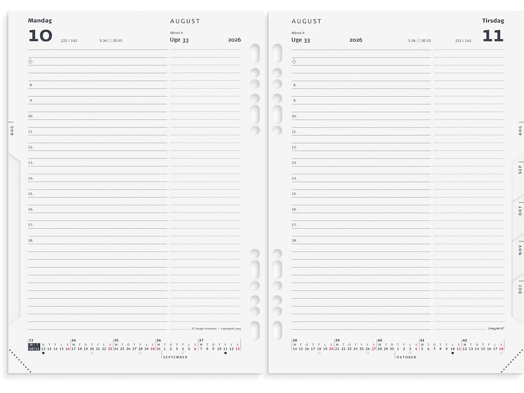 System A5 dagkalender REFILL 2026