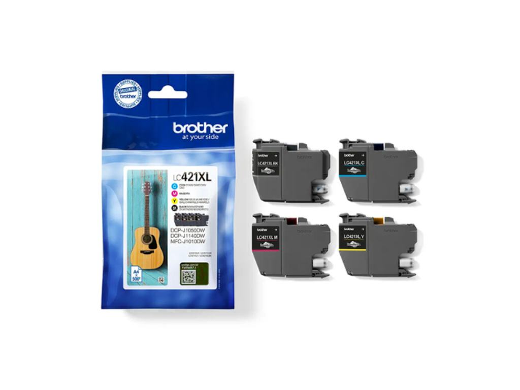 Brother blæk LC421XL CMYK, 2000 sider