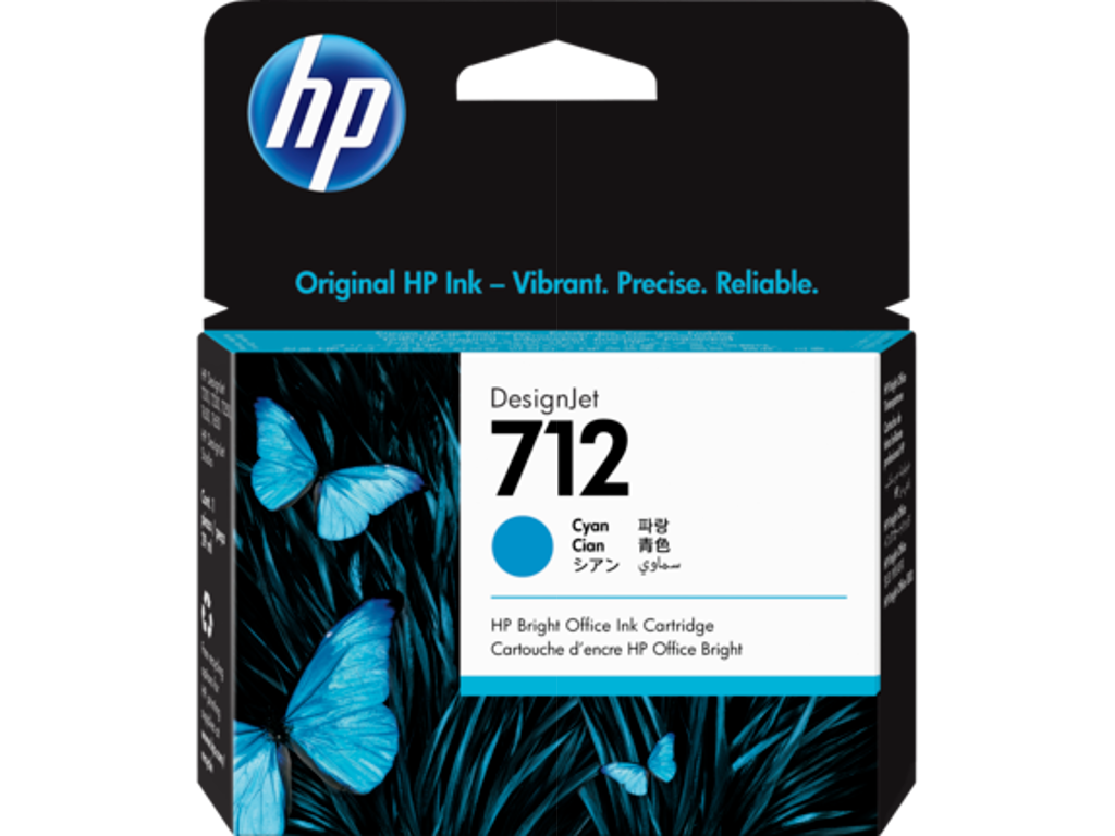 HP 712 blæk cyan
