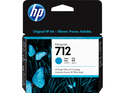 HP 712 blæk cyan