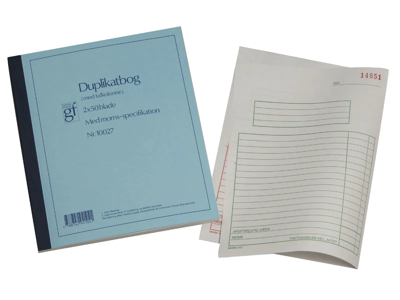 Duplikatbog GF10027 med moms 148x200mm 2x50 blade 