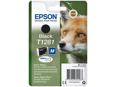 Epson Blækpatron T1281 sort, 170 sider