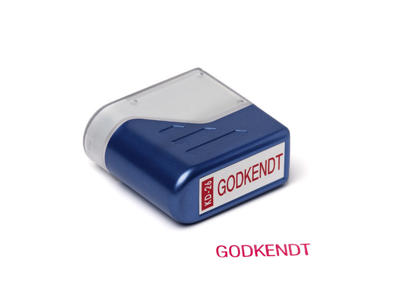Stempel Imprint 11 med rød tekst GODKENDT