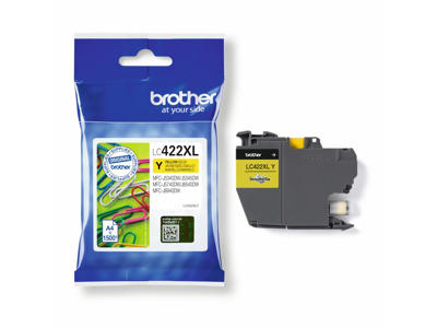 Brother blæk LC422XLY gul, 1500 sider