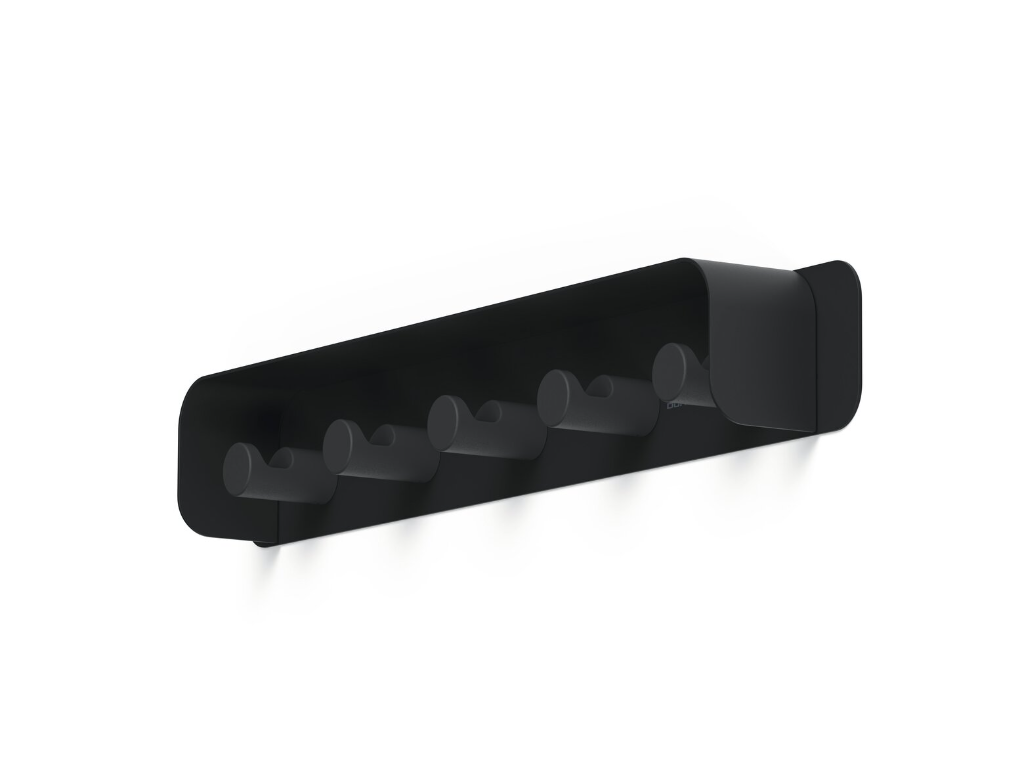 Knagerække med 5 Knager Durastore®, Sort