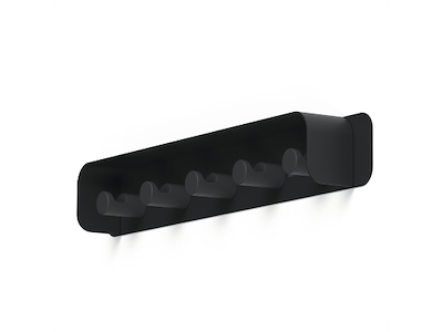 Knagerække med 5 knager DURASTORE®, Sort