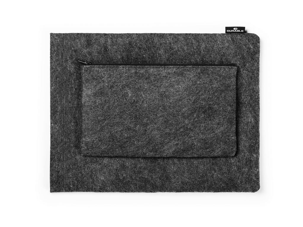 Sleeve EFFECT 13" incl. tilbehørsetui 60% genanvendt filt grå