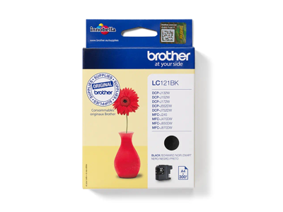 Brother blæk LC121BK sort, 300 sider