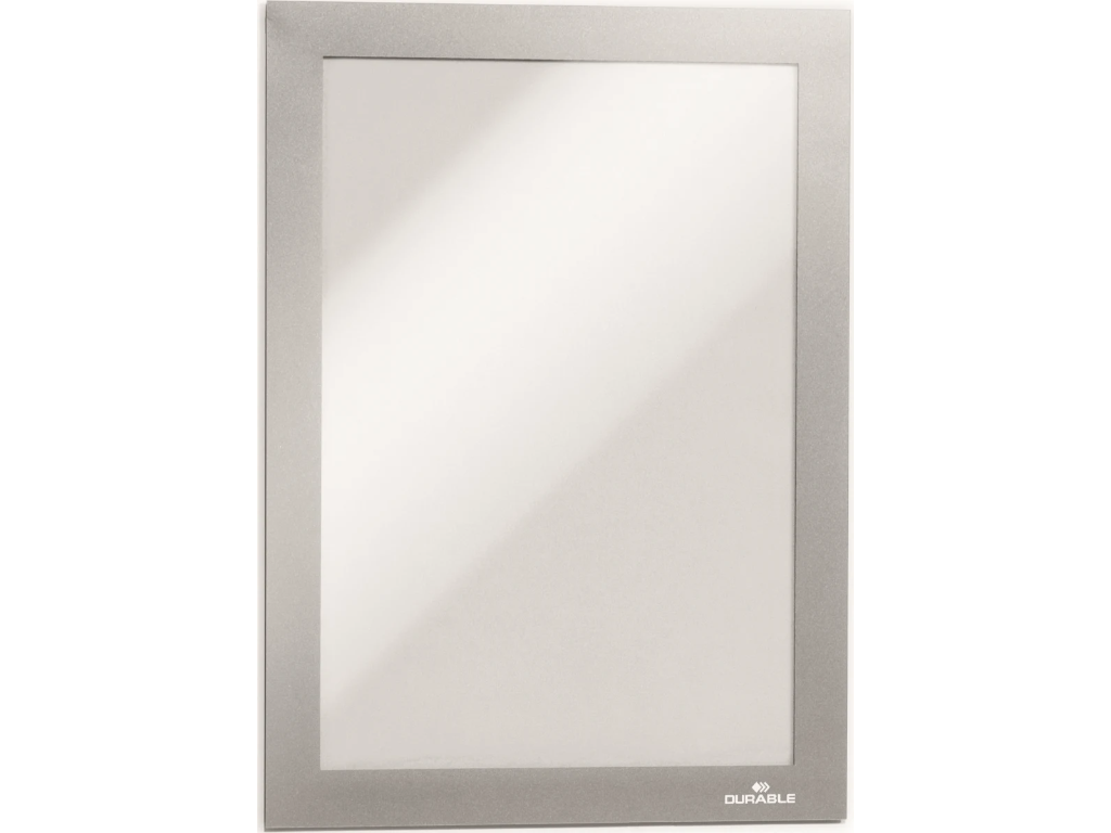 Skilt Duraframe® A5 sølv selvklæbende 10 stk