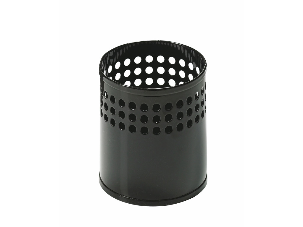 Pennebæger Blank rund sort