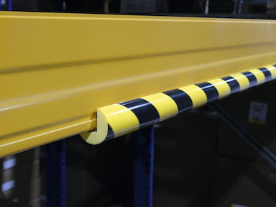 Hjørnebeskyttelsesprofil Durable C25R 1m sort/gul magnetisk