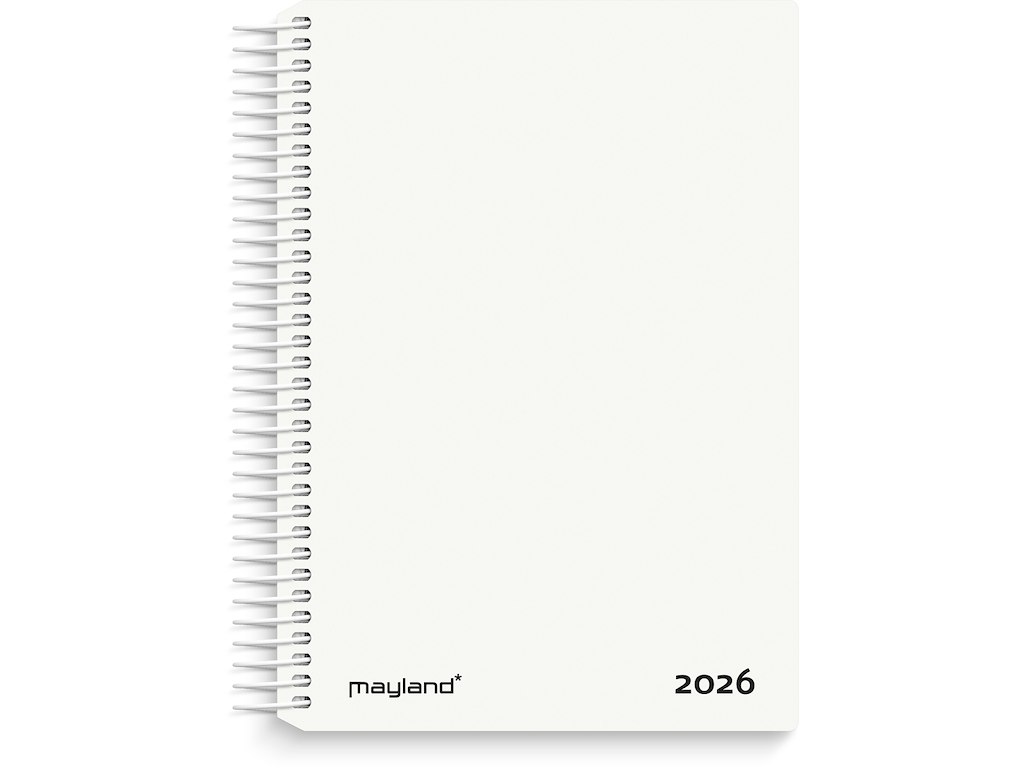 Dagkalender hvid PP-plast 2026