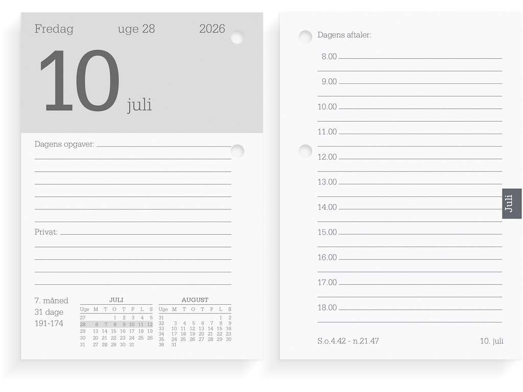 Blokkalender REFILL 2026