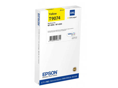 Epson blæk T9074XXL gul, 7000 sider