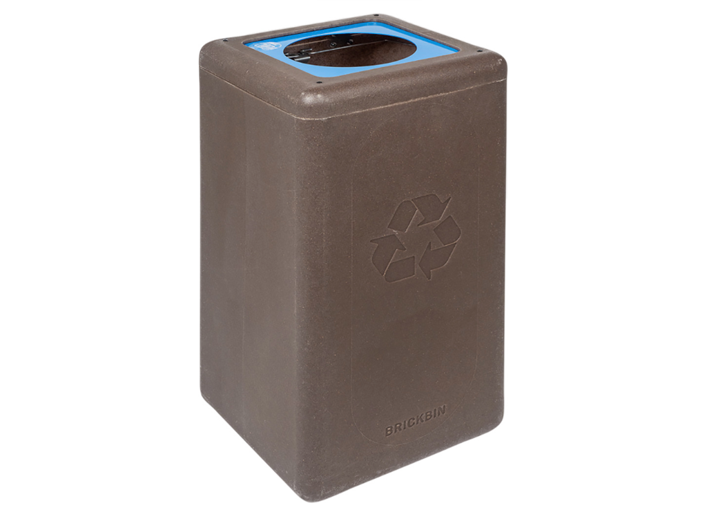 Affaldsspand BrickBin 65 liter brun/blå