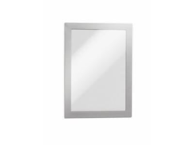 Skilt Duraframe® A5 sølv magnetisk 5 stk