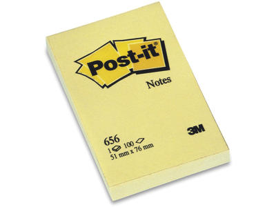 Post-it 51x76mm gul 12 blokke (656)