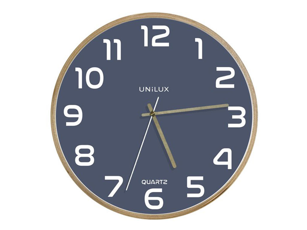 Vægur Unilux Baltic træ/blå Ø31,5cm 