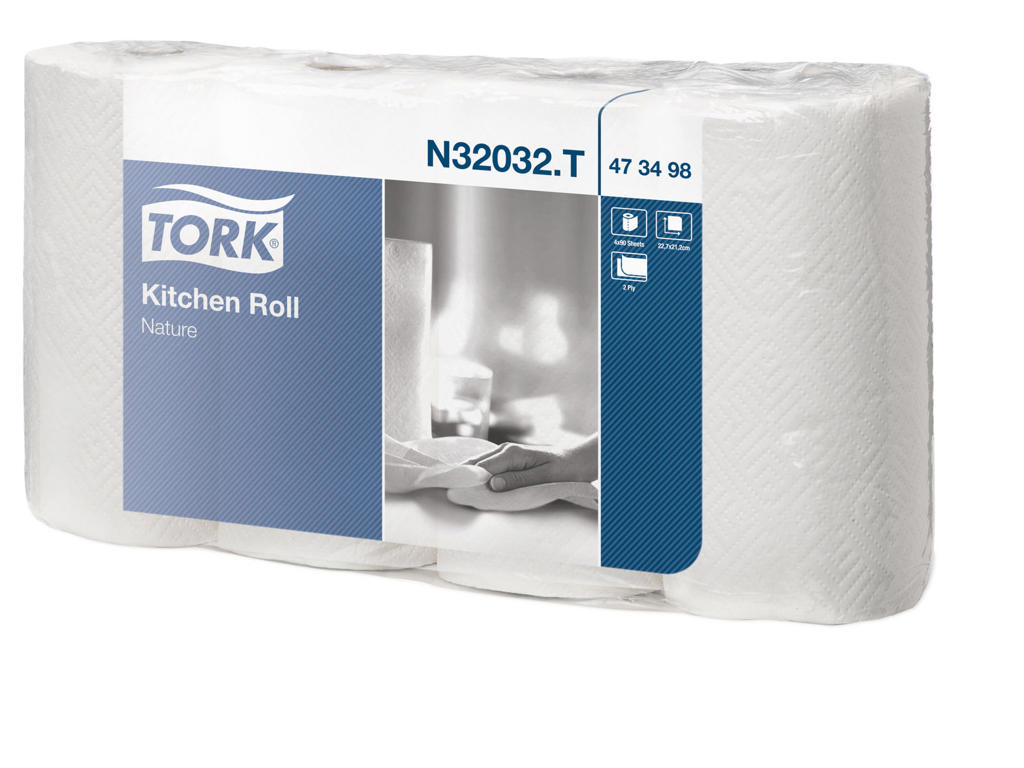 Køkkenrulle Tork Plus | 2-lags hvid | 20 rl | 20,5 m