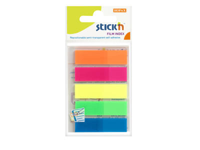 Indexfaner 12x45 mm Neon 5ass