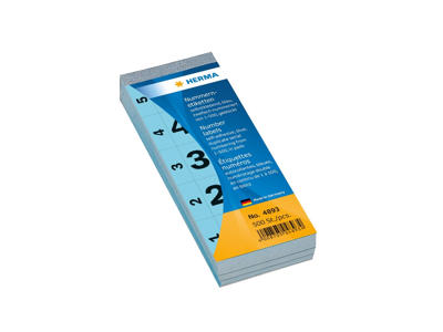 Herma pakkekontrol 28x56mm 2-delt blå 500 stk