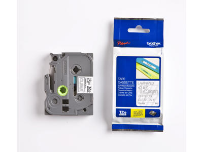 Brother tape TZe135 12mm hvid/klar