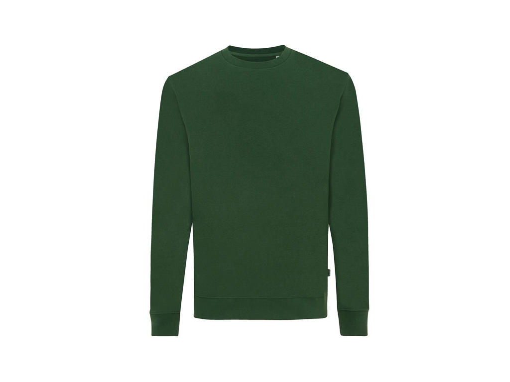 Iqoniq Zion Crew neck sweatshirt i genanvendt bomuld, forest green