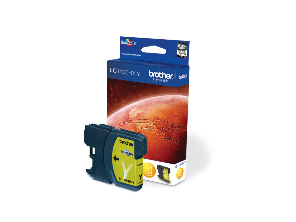 Brother blæk LC1100HYY gul, 750 sider