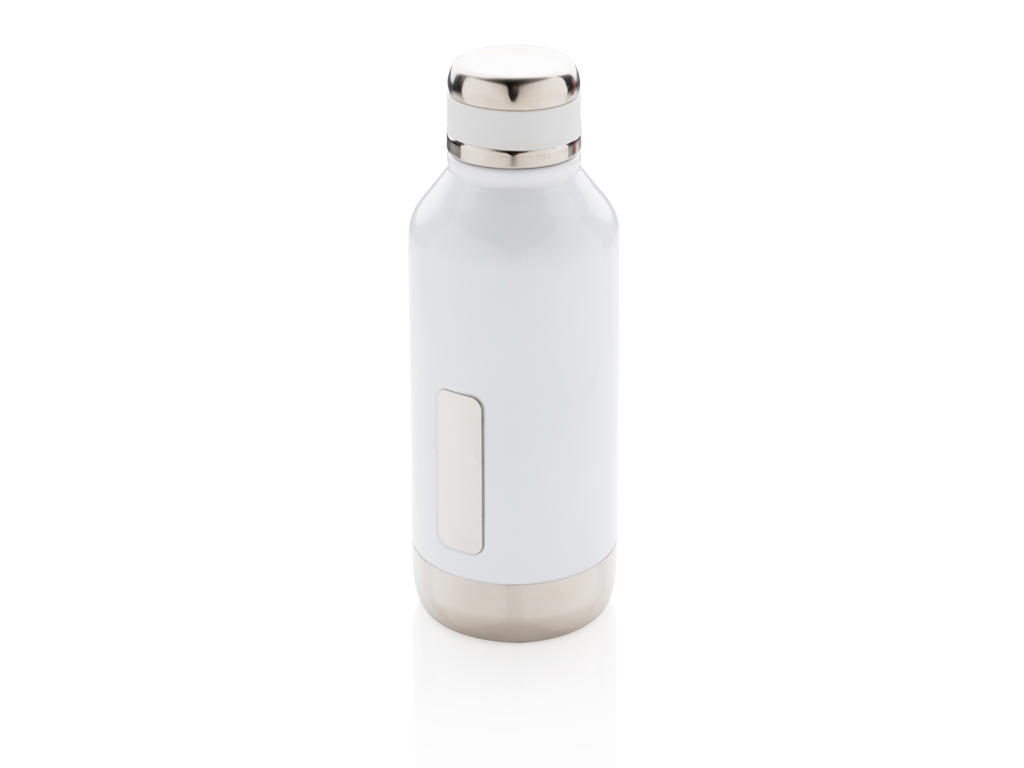 Leakproof vakuum flaske med logo plade, hvid