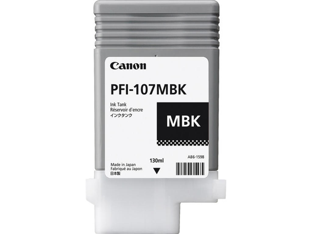 Canon blæk PFI-107 MBK mat sort