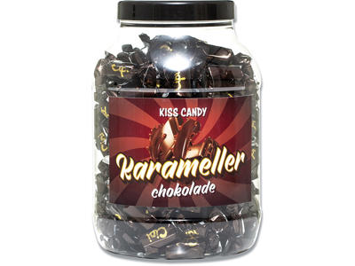 Karamel med chokolade indpakket 1300 gram