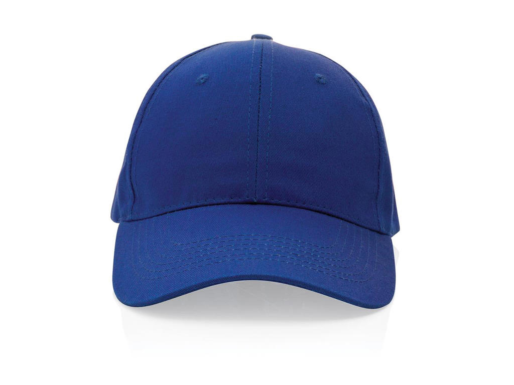Impact 6 Panels cap, 190gr Genanvendt Bomuld med Aware&trade;, blå