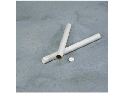 Paprør 90x2,0x1000 mm med låg hvid