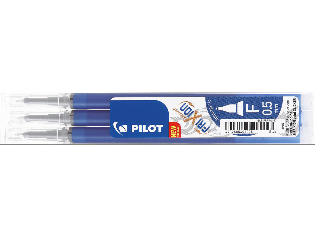 Refill Pilot FriXion Point blå 0,5 mm 3-stk