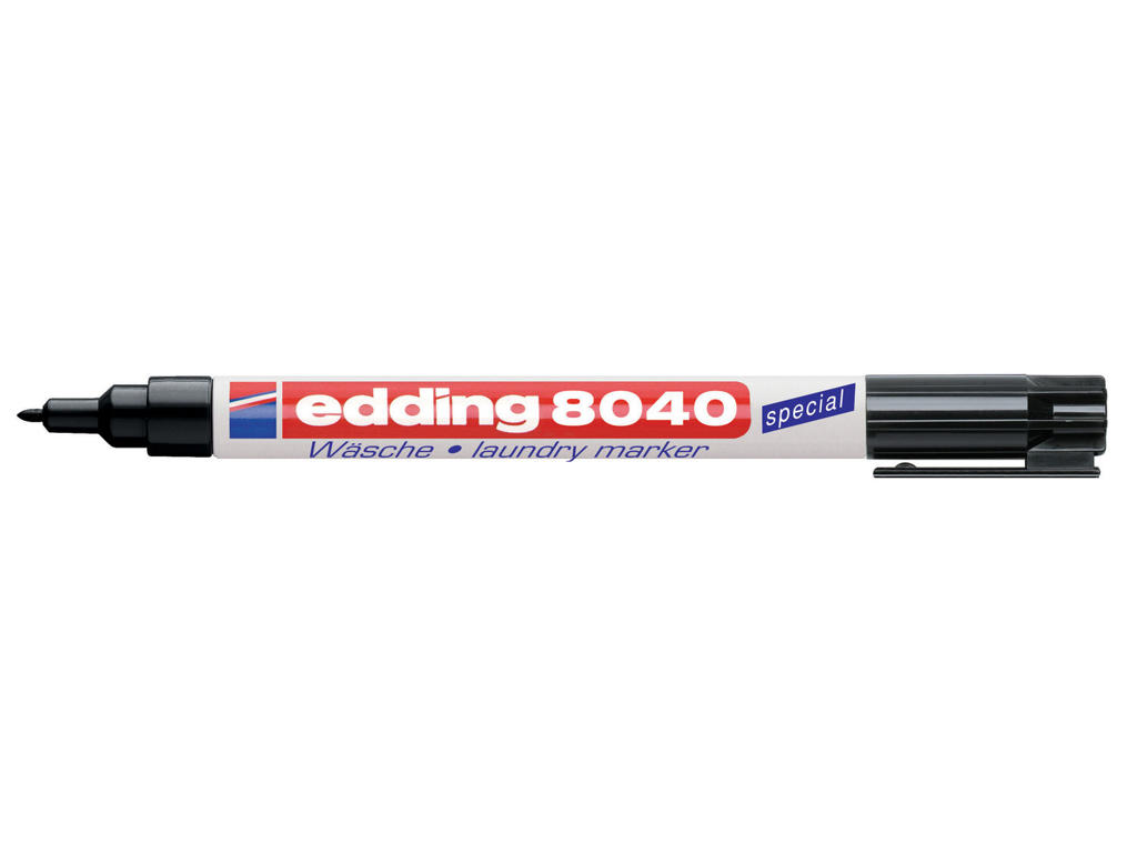 Tekstilmarker Edding 8040 sort 1 mm.