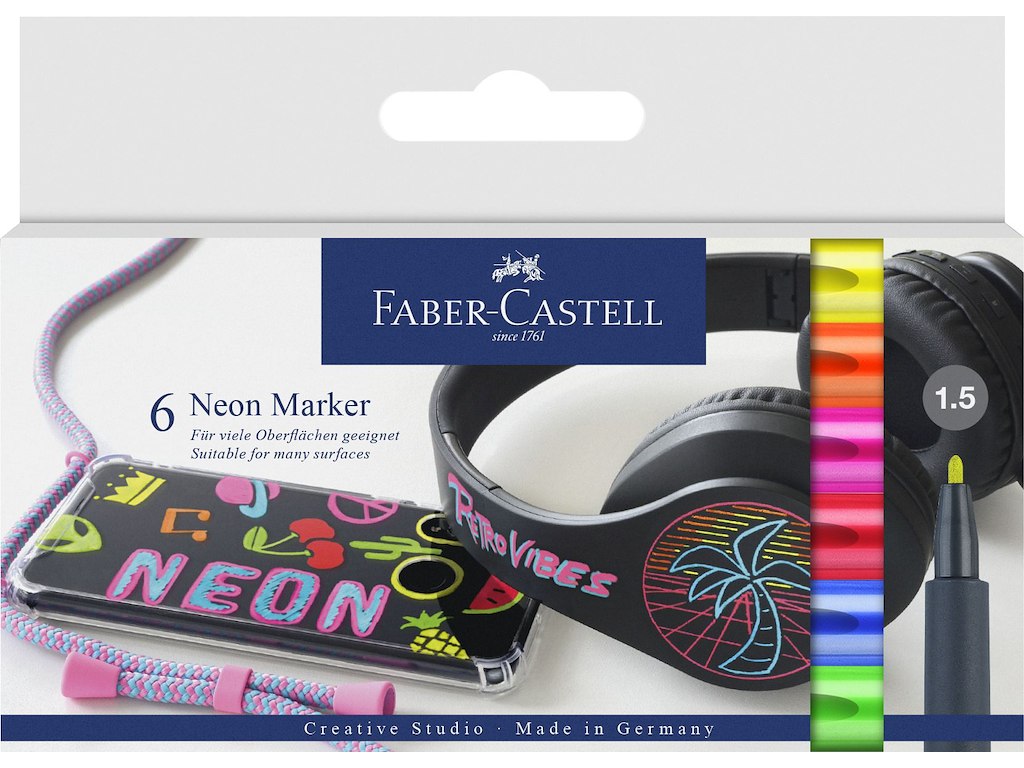 Paintmarker Faber Castell Neon 6 ass. farver