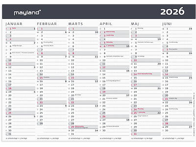 Kontorkalender Moderne A5 2026