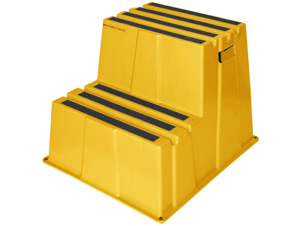 Sikkerhedstrappe | 2 trin | Twin | Gul