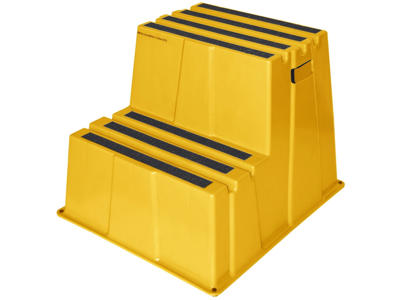 Sikkerhedstrappe | 2 trin | Twin | Gul