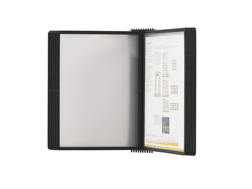 Registersystem EasyMount væg A4 sort t/10 lommer